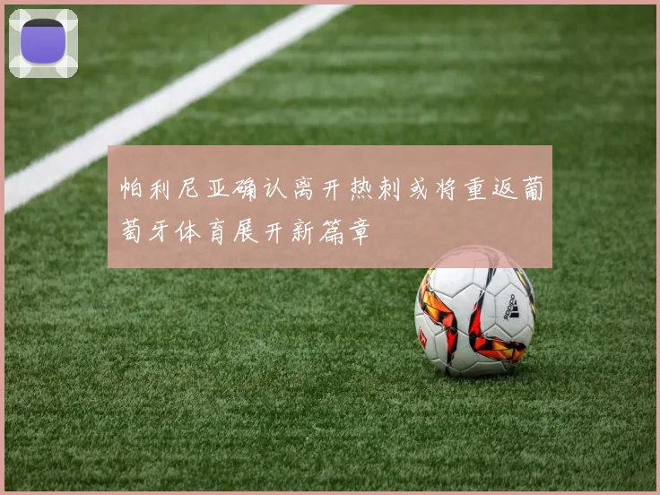 帕利尼亚确认离开热刺或将重返葡萄牙体育展开新篇章